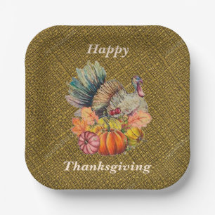 Assiettes En Carton Thanksgiving Turquie