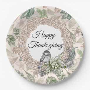 Assiettes En Carton Thanksgiving Vintage