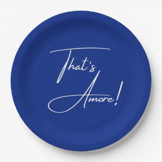 Assiettes En Carton That's Amore Mediterranean Cobalt Blue 