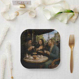 Assiettes En Carton Thé de l'après-midi avec des amis à Paris