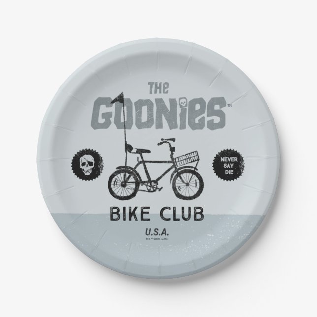 Assiettes En Carton The Goonies Bike Club États-Unis (Devant)
