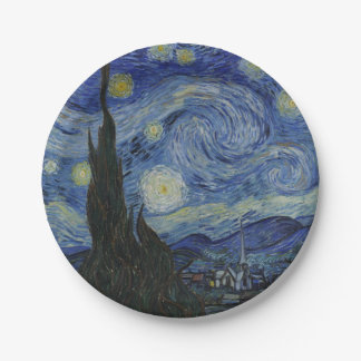 Assiettes En Carton The Starry Night, oil painting, Vincent Van Gogh