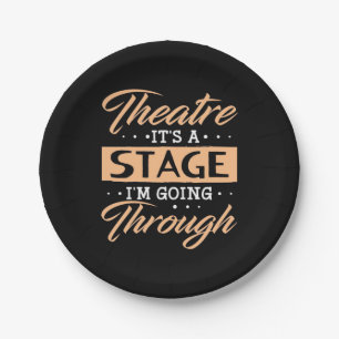 Assiettes En Carton Théâtre C'Est Un Acteur De Scène Sont En Train 