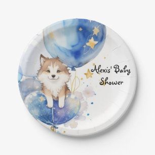 Assiettes En Carton Thème de Baby shower de loup mignon
