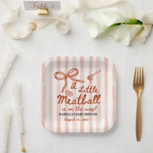 Assiettes En Carton Thème de Baby Shower Italien