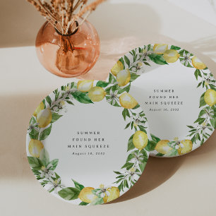 Assiettes En Carton Thème de mariage Lemon Main Squeeze