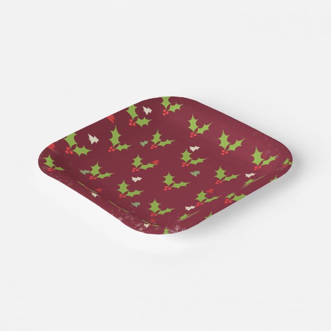 Assiettes En Carton Thème de Noël (Angulaire)