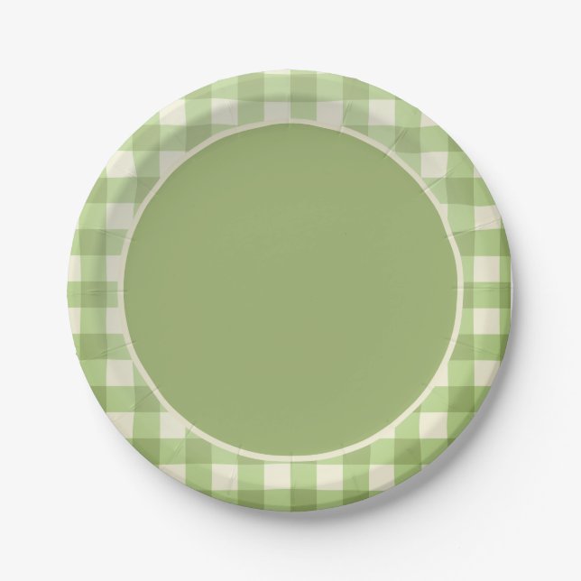 Assiettes En Carton Thème Jardin Cultivé Localement (Devant)