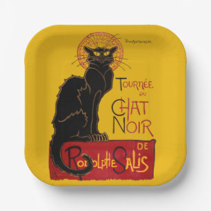 Assiettes En Carton Theophile Steinlen - Le Conversation Noir Vintage