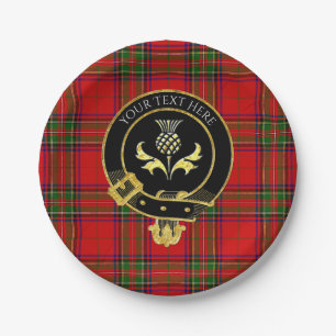 Assiettes En Carton Thistan Tartan de la crête de clan écossaise