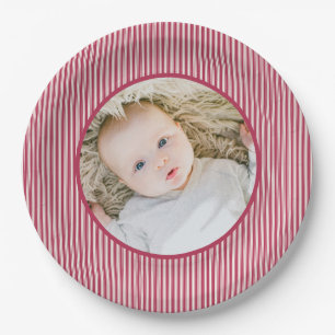 Assiettes En Carton Ticker rose Tickets Photo