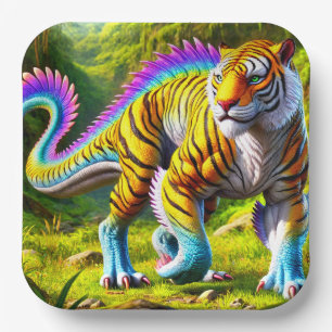 Assiettes En Carton Tiger Dinosaur