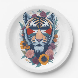 Assiettes En Carton Tigre palestinien - DRAPEAU DE Palestine - Don pou