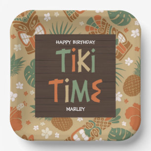 Assiettes En Carton Tiki Party Tropical Luau anniversaire