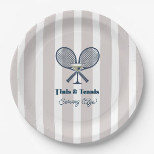 Assiettes En Carton Tinis & Tennis Country Club Soirée Préparée