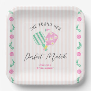 Assiettes En Carton Tir au but de pickleball pour enterrement de vie d