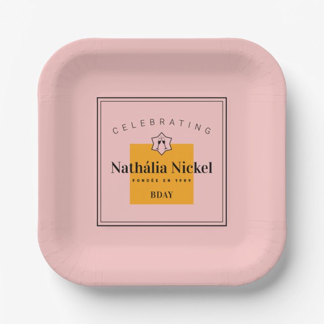 Assiettes En Carton Toast Champagne (Recto)