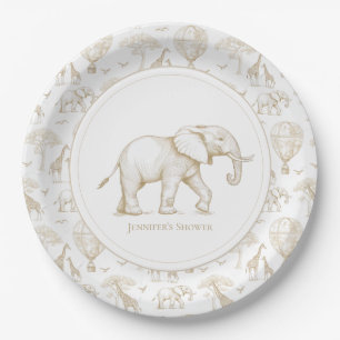 Assiettes En Carton Toile de Baby Shower Classique Little Wild One