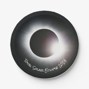 Assiettes En Carton Total éclipse solaire 2024