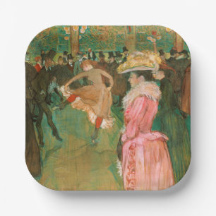 Assiettes En Carton Toulouse-Lautrec - Au Rouge, La Danse
