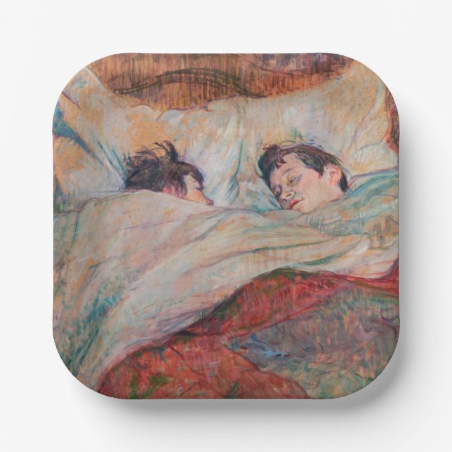 Assiettes En Carton Toulouse-Lautrec - Le Lit (Recto)