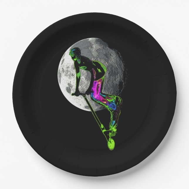 Assiettes En Carton Tournée de lune - Scooter Boy Artwork (Devant)