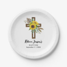 Tournesol joyeux Boho rustique Croix en bois foncé
