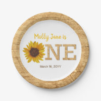 Tournesol rustique 1er anniversaire Boho aquarelle
