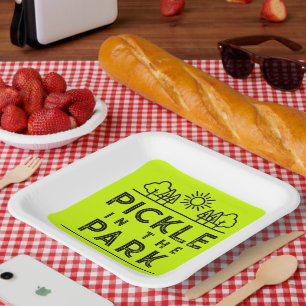Assiettes En Carton Tournoi de pickleball amusant du Matching Club