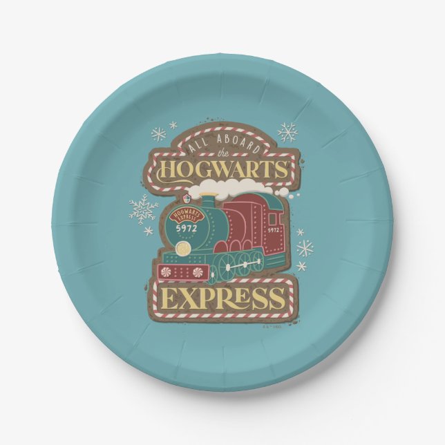 Assiettes En Carton Tous à bord de HOGWARTS™ Express Noël Cookie (Devant)