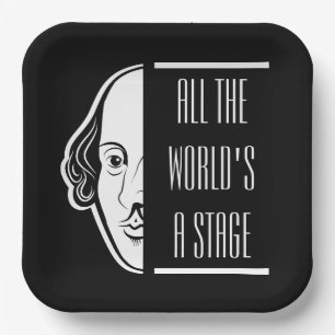 Assiettes En Carton Tous les Mondes d'A Stage Shakespeare Citer Thespi