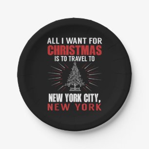 Assiettes En Carton Tout Ce Que Je Veux Pour Voyage De Noël À New York