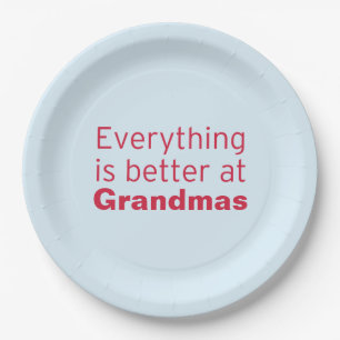 Assiettes En Carton Tout est meilleur à la grand-maman
