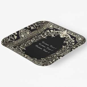 Assiettes En Carton Toute Occasion Gold Frame