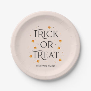 Assiettes En Carton Tracé ou traitement Plaques de fête d'Halloween