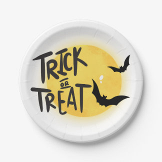 Assiettes En Carton Tracer ou traiter l'halloween