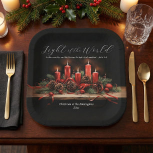 Assiettes En Carton Tradition Bible Verse Noël