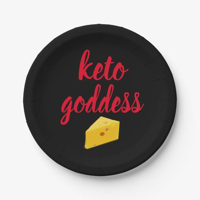 Assiettes En Carton Tranche de fromage Keto Goddess (Devant)