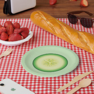 Assiettes En Carton Tranches de concombre