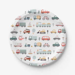 Assiettes En Carton Transport moderne Plaques papier fête d'anniversai