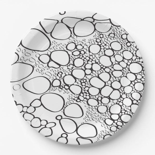 Assiettes En Carton Travail numérique Abstrait 10 (Devant)