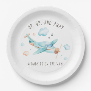 Assiettes En Carton Travel Toy Baby shower de l'avion