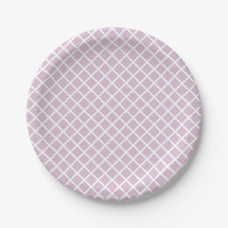 Assiettes En Carton Trellis Diamant | Lilas Chaud
