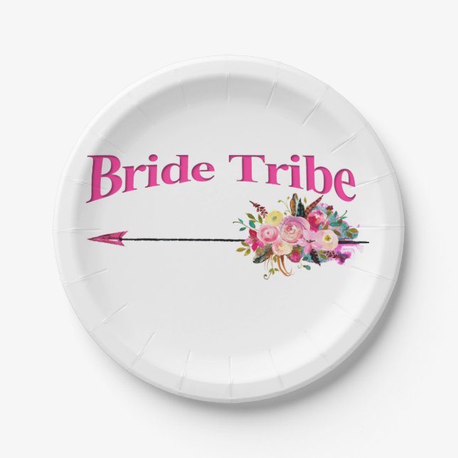 Assiettes En Carton tribu des Boho Bride (Devant)