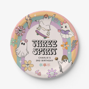 Assiettes En Carton Trois Esprits Rétro Halloween 3e Anniversaire