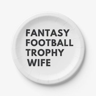 Assiettes En Carton Trophée de football d'Imaginaire Femme Couples amu