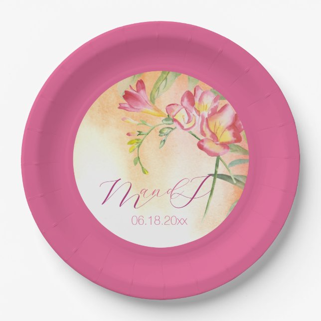 Assiettes En Carton Tropical Freesia (Devant)