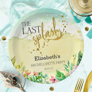 Assiettes En Carton Tropical Le dernier splash Bachelorette Party