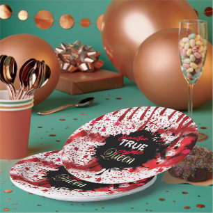 Assiettes En Carton True Crime Queen Personnalisé