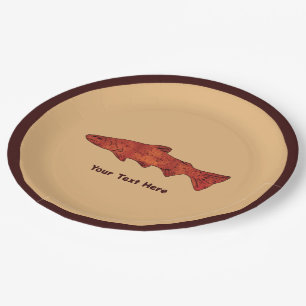 Assiettes En Carton Truite rustique